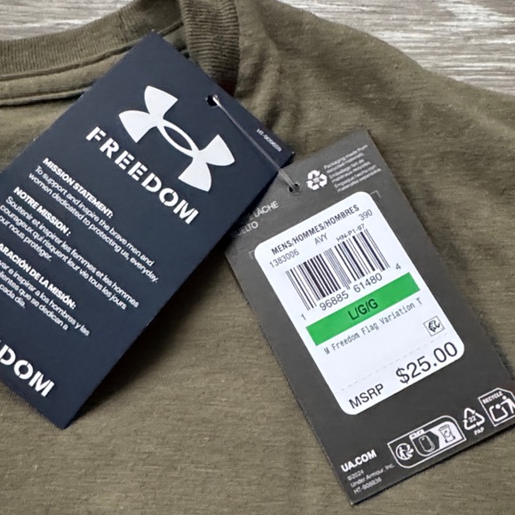 Under Armour Men's Olive Green Short Sleeve Tee NWT - Picture 2 of 4
